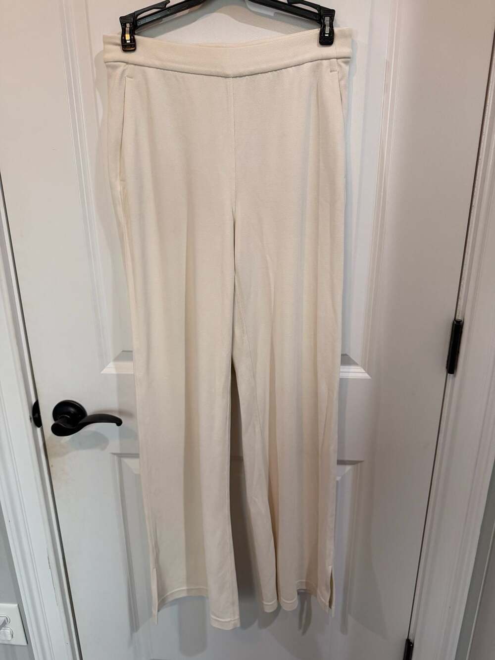 Lululemon Size S/P High-Rise Wide-Leg Cream Lounge Pants